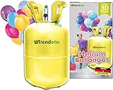 Trendario Helium Balloon Gas, Helium Gasflasche für bis zu 30 Ballons, Ballongas Helliumgasflasche klein to go