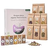 Tee Selber Mischen Set Geschenk mit 14 aufregenden Tee-Sorten - BIO Tee Geschenkset für Frauen zum DIY Teemischung Selber Machen