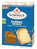Sommer & Co. Bio Demeter Dinkel-Zwieback, ungesüßt, vegan (6 x 200 gr)