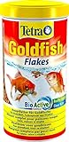 Tetra Goldfish Flakes - Flocken-Fischfutter für alle Goldfische und andere Kaltwasserfische, 1 L Dose