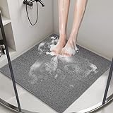 Duschmatte rutschfest 53x53 cm, PVC Schnelltrocknend Badewannenmatte rutschfest, Weich Komfort Sicherheits Antirutschmatte Dusche, Duscheinlage rutschfest für Nassbereiche(53 x 53 cm)
