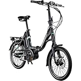 ZÜNDAPP X20 E Bike 20 Zoll Klapprad für Damen und Herren 150-190 cm Bosch Ebike Mittelmotor mit 7 Gang Nabenschaltung Elektro Fahrrad 400 Wh Akku Faltrad (45 cm, schwarz/grün)