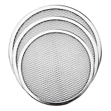 NUOBESTY 3 Stück Teiliges Pizzablech Aluminium Pizza Pfanne Antihaftbeschichtet mit Perforiertem Design für Ergebnisse für Zubereitung von Pizza Kuchen und Brot