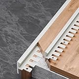 Treppenkantenprofil für Laminat Parkett und Fliesen - biegbare F-Form, langlebiger Trittschutz