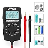 Dlyfull Batterietester Universal LCD Batterieprüfer, Profi Digital Batterie Messgerät für Akku, Batterien, Knopfzellen etc, Genaue Batteriekapazität Spannung Innenwiderstand Batterie Tester