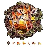 GLOBLELAND 200 Stück Giraffenblätter Holzpuzzle Für Erwachsene Holzpuzzle Für Erwachsene Einzigartig Geformte Holzpuzzles Tier Bunte Puzzles