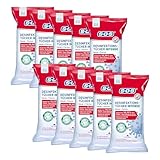 SOS Desinfektionstücher INTENSE für Hände + Flächen | biologisch abbaubar | beseitigen 99,99% der Bakterien, Pilze und Viren* (z.B. Herpes- Grippe- und Noroviren) | 10x25
