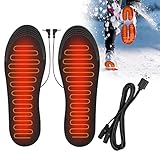 Flintronic Beheizte Einlegesohlen, Beheizbare Sohlen, Wiederaufladbare Thermosohlen für Herren und Damen, Waschbar, Größe 35-40(Zuschneidbar), für Wandern, Klettern, Camping