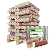 Holzbriketts Nestro 300kg Hartholz Briketts Kamin Ofen Brikett Brennholz Heizbriketts aus Buche &/oder Eiche 30x10kg=300kg Palette Nestro Brikett Rund (ENERGIE KIENBACHER BRENNHOLZ, BRIKETTS & CO.)