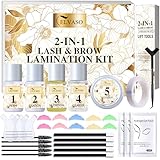 Augenbrauen Lifting & Wimpernlifting Set 2-in-1, Professionelles Lash Lifting & Brow Lifting Set für dichtere Augenbrauen und langanhaltend geschwungene Wimpern, 5–6 Anwendungen, für Zuhause und Salon