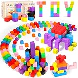 AQXONG 64Pcs Magnetische Bausteine Spielzeug, Magnetisches Bauspielzeug, Puzzle Baustein, Magnetisches Konstruktions Spielzeug für Kinder, Geeignet für Jungen und Mädchen ab 3 Jahren