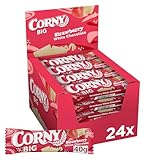 Müsliriegel | Corny BIG | Strawberry White Chocolate | Erdbeere mit weißer Schokolade | Großpackung 24x40g