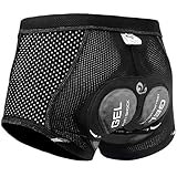 X-TIGER Herren Radunterhose Fahrradhosen mit 5D Sitzpolster Fahrrad MTB Unterwäsche Pro Bike Boxer Größe Kurze Hosen