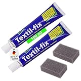 Langlauf Schuhbedarf Textilkleber Waschmaschinenfest 100ml – extra stark & wasserfest – Stoffkleber für Kleidung, Textilien, Baumwolle, Jeans, Leder- Nähkleber – transparent,flexibel&lösungsmittelfrei