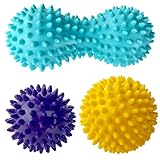 Nutabevr Massagebälle Faszienball 3er Set, Igelball Massage, Triggerpunkt Gymnastikball, für Reflexzonen, Anti-Stress, Plantarfasziitis Entspannung Schmerzlinderung, für Beine, Füße, Hände und Rücken