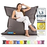 LAZY BAG Riesen-Sitzsack Classic XXL 140x180 cm | Sitzkissen 2-in-1 für relaxtes Sitzen & Liegen | Bequeme Indoor & Outdoor 4 Mio. EPS-Perlen für perfekte Ergonomie | waschbarer Bezug