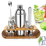 Cocktail Set, Stainless Steel Cocktail Shaker Bar Set, 750ML Bar Tool Set, 12-Teiliges Edelstahl Shaker Bar Zubehör, Professionelles Cocktail Mixing Set, Barware Set für Zuhause oder die Bar.