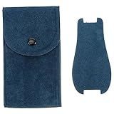 JEWEDECO 1stk Uhrentasche Aus Perlvlies Uhr Ärmel Hartes Sonnenbrillenetui Schmuckbeutel Einzelnes Uhrengehäuse Uhrenbeutel Reisen Uhren-reiseetui Für Herren Anzeige Flanell Mit Perlen Blue