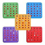 Genérico Gleitende Bingo-Karten, 5-teiliges Set mit beweglichen Blättern, interaktives Spiel für Partys, Reisen und Treffen zu Hause oder im Freien