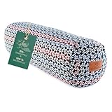 #DoYourYoga Zylinder Yogabolster mit Bio-Dinkelspelz (KBA), waschbarer Bezug aus 100% Baumwolle, 68cm x 22cm, Yogakissen Meditations- / Sitz- / Zafukissen für Yin Yoga - Style 17