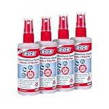 SOS Desinfektions-Spray, 4 x 100 ml Sprühflasche, Handdesinfektion gegen 99,99% der Bakterien, Pilze und Viren*, geeignet zur Desinfektion von Flächen und Gegenständen