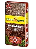 Floragard Mulch Pinienrinde 7-15 mm 60 L • fein • dekorativer Bodenbelag • unterdrückt Unkrautwuchs • naturbelassen • für mediterranes Flair