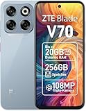 ZTE Blade V70-4G Smartphone - Dual-SIM - RAM 8 GB/Interner Speicher 256 GB - microSD Slot - 6.7' - 1600 x 720 Pixel (120 Hz) - Triple-Kamera 108 MP, 2 MP - Front Camera 16 MP - Sternenstaubgrau