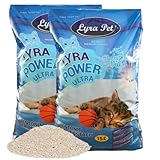 Lyra Pet® | 30 Liter Lyra Power Ultra Excellent Katzenstreu | Mit Babypuder Duft | Klumpstreu | 350% Saugkraft | Naturprodukt aus Bentonit | Stark Klumpend | Saubere Wohnung | Neutralisiert Gerüche