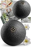 HELDSON® Premium Faszienball klein 2er Set [6cm & 8cm] - Faszien Ball hart - Faszienball für Füße - Massage Ball um Verspannungen in Nacken, Schulter zu lösen - Faszienkugel - Massageball Rücken
