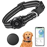 SmartTag Hundehalsband, Mini Tracker Ohne Abo für Hunde, (nur IOS) mit Wasserdichte Reflektierendes GPS Hunde Tracker Halsbänder, Tracking Standort von Haustieren, Arbeite mit Apple Find My (1 pack)