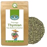 Thüringer Thymian gerebelt 200g - Tee & Gewürz - ölreich & hocharomatischer Thymiantee - Deutscher Anbau - PEPPERMINTMAN