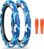 ZUKKA Set Paar Fahrradreifen 20x 2,35 Zoll Faltbar Reifen 30 TPI Fahrrad Mantel 60-406 Ersatz und 2Pcs 20 Zoll Schlauch für Mountainbike BMX Freestyle Kids Bike Cruiser Bike Faltrad，Camo