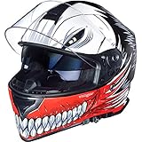 RT-824 Integralhelm Motorradhelm Kinderhelm Motorrad Integral Roller Helm rueger, Farbe:Red Hollow, Größe:L (59-60)