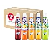 TRi TOP Getränkesirup Sortiment - Sirup für Wassersprudler - Tropical - Kirsche - Zitrone und Limette - Waldmeister - Orange und Mandarine (5 x 600ml) mit Geschenk von Pere's Candy