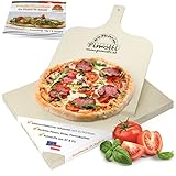 PIMOTTI Pizzastein 3cm Pizzastein für Backofen Brotbackstein aus echtem Schamott Pizzastein eckig Backstein für Backofen Pizza Steinplatte für Backofen Pizzastein Grill Pizzastein Gasgrill Pizza Stone