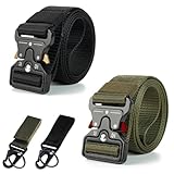 ClcIosis 4 Stück Arbeitsgürtel Herren, Gürtel Arbeitshose Herren, Taktischer Gürtel Herrens Geeignet für Tägliche Freizeit und Outdoor Aktivitäten wie Camping oder Outdoor Arbeiter (Schwarz und Grün)