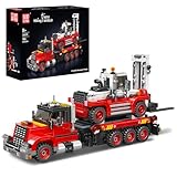 Mould King 24079 Technik Schwertransport LKW Bausteine, 906 Teile LKW-Bausatz, Technologie Anhänger Spielzeug für Erwachsene und Jugendliche 8+ Jahre