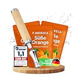 F.MERZCA® Premium Atemholz 3.0 Rauchentwöhnung mit süßem Orangen Geschmack – 9x aromatisierte Filter Nikotinfrei & schadstofffrei – Zigarettenersatz & Rauchfrei Hilfsmittel (Silber)