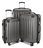 HAUPTSTADTKOFFER Alex - 3er Kofferset, Trolley-Set, Rollkoffer, Reisekoffer, (S, M & L), Titan