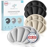 Health Press® Fersenpolster Schuhe – Premium Fersenschutz Fersenkissen – 3 Paar Schuheinlagen in Schwarz, Grau, Beige – Antirutsch Einlagen für große Schuhe – Fersenschutzpolster gegen Reibung, Blasen
