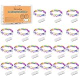 LED Lichterkette Batterie, 20 Stück Kupfer Drahtlichterkette 1M 10 LEDs Weihnachtsbeleuchtung für Innen und Aussen Dekoration (Bunt)