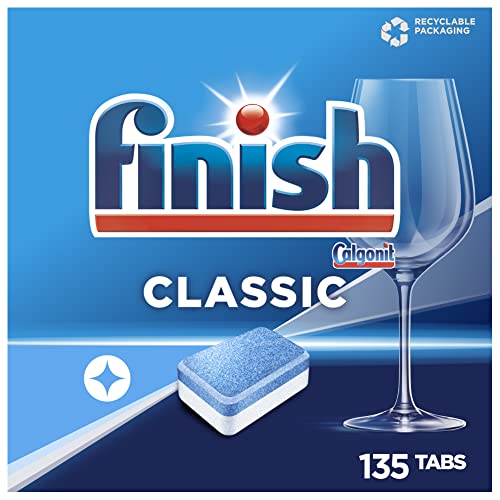 Finish Classic Spülmaschinentabs, phosphatfrei – Geschirrspültabs für die Basis-Reinigung des Geschirrs – Sparpack mit 135 Finish Tabs