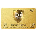 RFID Blocker NFC Schutzkarte - Störsender - Eine Karte schützt die gesamte Geldbörse vor Datendiebstahl - Nie Wieder einzelne RFID Schutzhüllen für Kreditkarten (1 Karte)