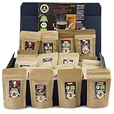 C&T Kaffee-Geschenkset Bio/Fair 24 Päckchen á 20 g (Gemahlen) mit 24 Biologischen, Raritäten- und Fair gehandelten Kaffees plus Überraschung | Geschenk für Männer und Frauen