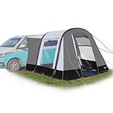 Unikka Sunnyville Aufblasbares Vorzelt für Wohnmobile - Wasserdichtes Polyester, Mehrpunkt-Inflation, Großer Wohnbereich, Abnehmbares Frontpanel - Passt für Fahrzeuge 180-210 cm