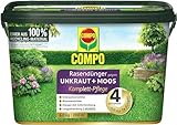 COMPO Rasendünger gegen Moos und Unkraut - 3 Monate Langzeitwirkung - 6 kg / 200m²