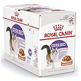 Royal Canin Feline Sterilised | 12 x 85g | Alleinfuttermittel für kastrierte, ausgewachsene Katzen | Kleine Stückchen in Gelee im praktischen Beutel | Ab dem 12. Lebensmonat