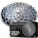 MikaMax Chess for Three - 3 In 1 Schachspiel - Schachen - Schachbrett - 56cm