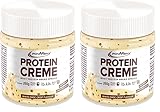 IronMaxx Protein Creme - White Choc Crisp 250g | cremiger high protein Brotaufstrich | low carb, low sugar für eine gesunde Ernährung geeignet (Packung mit 2)
