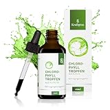 KRAFTGRAS Chlorophyll-Tropfen aus Alfalfa [50 ml] - flüssiges Chlorophyll aus der Alfalfa-Pflanze mit Wasser [vegan & naturrein] - pflanzliches Nahrungsergänzungsmittel ohne Zusätze